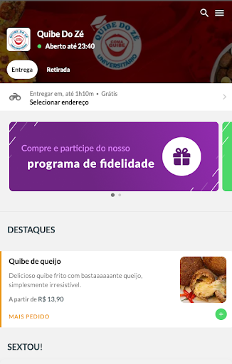 Android application Quibe Do Zé screenshort