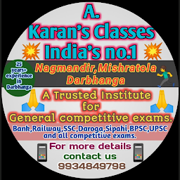 آئیکن کی تصویر A KARAN'S CLASSES INDIA'S NO.1
