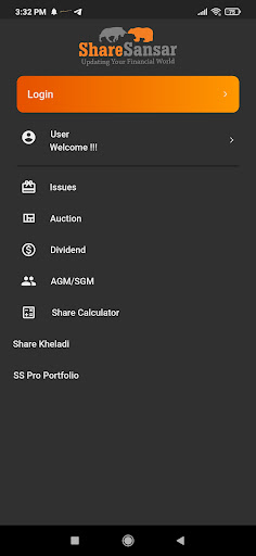 ShareSansar NEPSE App Screen 2