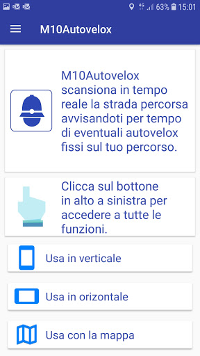 Android application Autovelox Italia screenshort