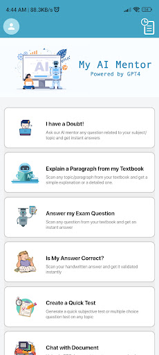 My AI Mentor Screen 2