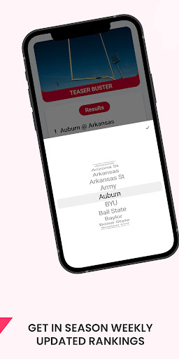 TeaserBuster - NCAAF Predictor Screen 3