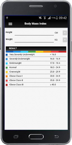 BMI Calculator Screen 2