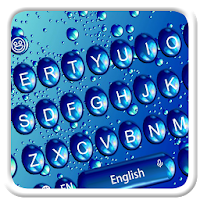 Blue glass Waterdrop Keyboard Theme