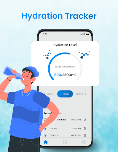 Android application Water Reminders | Track Intake screenshort