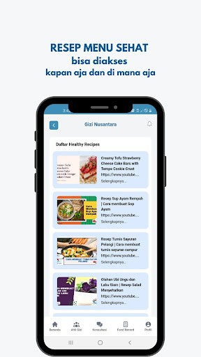 Gizi Nusantara Nutritionist Screen 3
