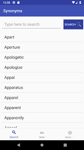 Android application English Synonyms Dictionary screenshort
