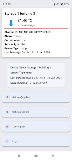 Android application Cloudify Log V3 screenshort