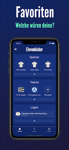Android application Elevenkicker screenshort
