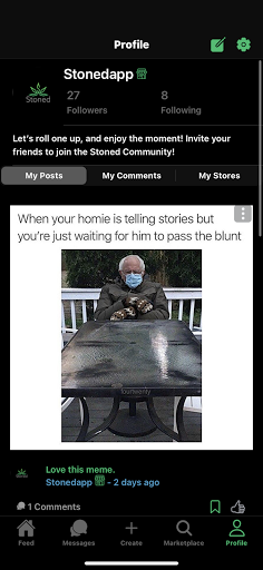 Stoned App Screen 2