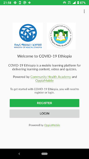 COVID-19 Ethiopia -Health Worker Training Platform screenshot for Android