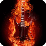 Fiery guitar live wallpaper icon