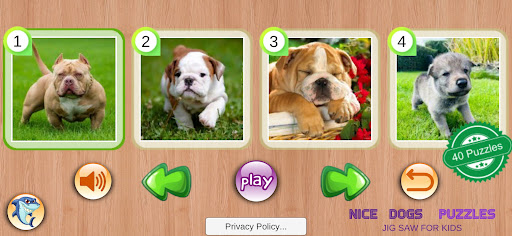 Android application Nice Dogs Puzzles screenshort