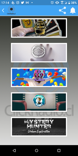 Android application ClickRadio.cl screenshort