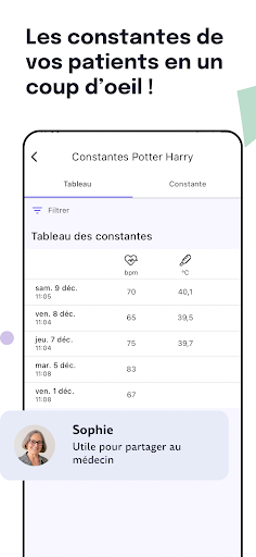 Ozzen: Agenda/Dossier de soins Screen 3