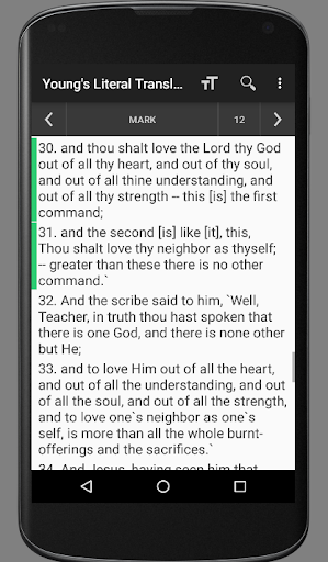 Screenshot of Young's Literal T. Bible (YLT)