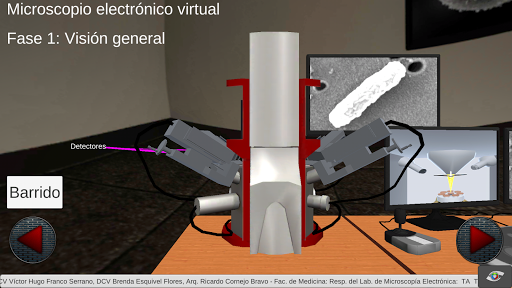 Android application Microscopio electrónico virtua screenshort