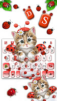 screenshot of Cute Ladybird Kitten Keyboard 