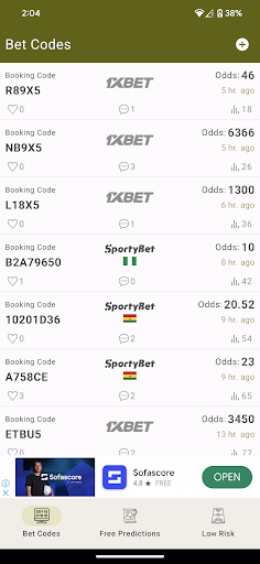 Android application Sure Bet Codes: Today's Codes screenshort