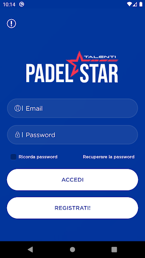 Android application Padel Star Talenti screenshort