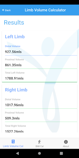 LymVol - Lymphoedema Limb Volu Screen 3
