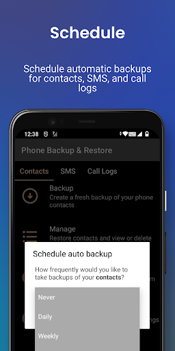 SMS Backup Screen 2