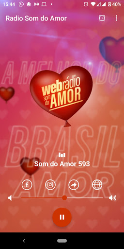 Android application Web Rádio Som do Amor screenshort