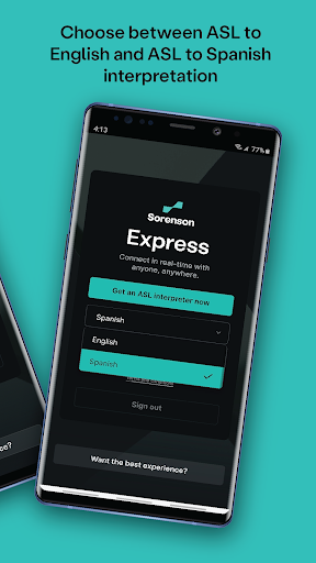 Android application Sorenson Express screenshort
