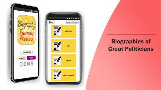 Android application Biography of Famous Person screenshort