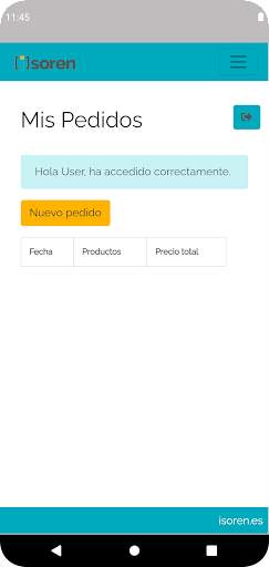Pedidos ISOREN Screen 2
