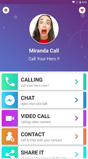 Android application Miranda Sings Fake Call screenshort
