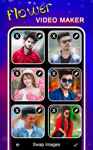 Android application Flower video maker with music screenshort