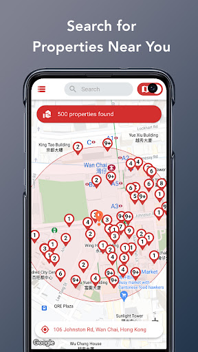 Android application OneDay 搵地 Hong Kong Property screenshort