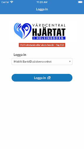Android application Hjärtat VC i Helsingborg screenshort