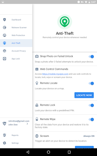 VIPRE Android Security Screen 2