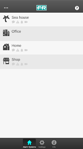 Android application iDefender Fracarro screenshort