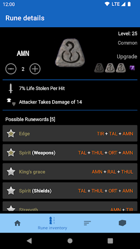 Runeword finder for Diablo II Screen 2