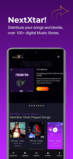 Android application Singnify (formerly NextXtar) screenshort