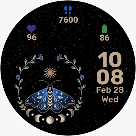 Android application Celestial watch face- 6 Themes screenshort