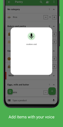 Grocery shared list and pantry Screen 3