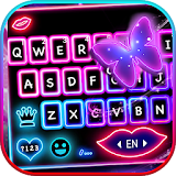 Neon Color Butterfly Keyboard Theme icon