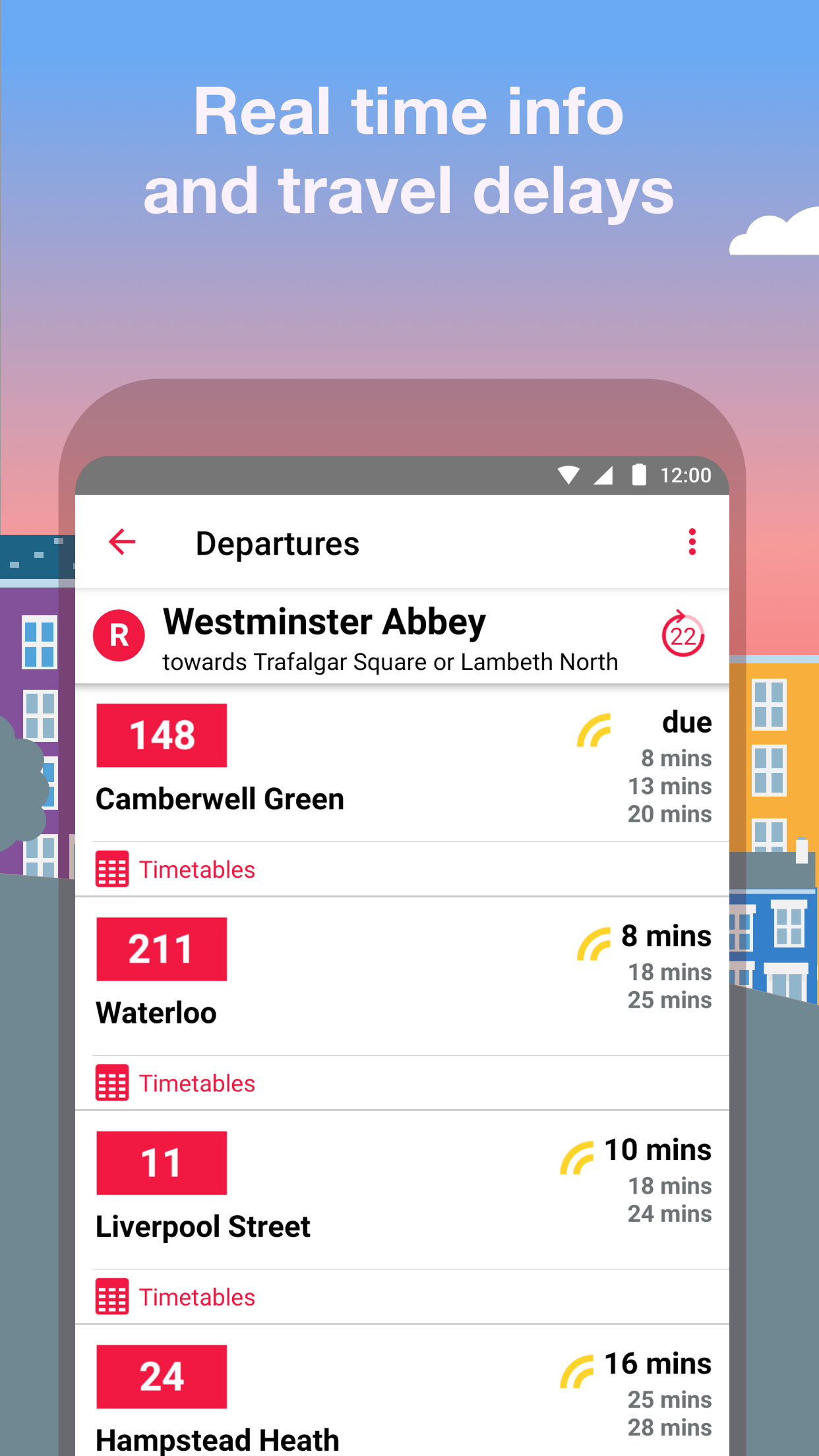 Android application Bus Times London – TfL timetable and travel info screenshort