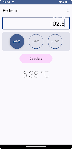 Retherm - RTD & Thermocouples Screen 2