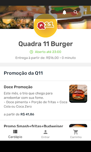Quadra 11 Burger Screen 2