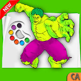 Hulk Coloring pages :Superheroes Coloring book icon