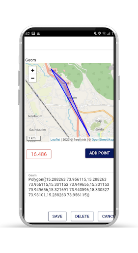 Android application mapflows PWD Goa screenshort