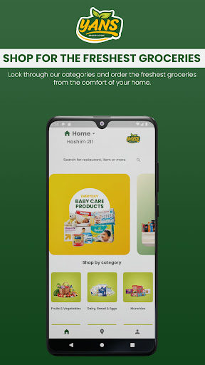 YANS Grocery App Screen 2