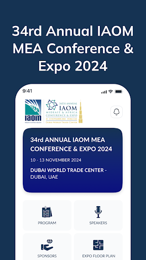 Android application IAOM MEA 2024 screenshort
