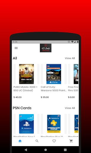 Android application PSCards: Gift & Games Cards screenshort