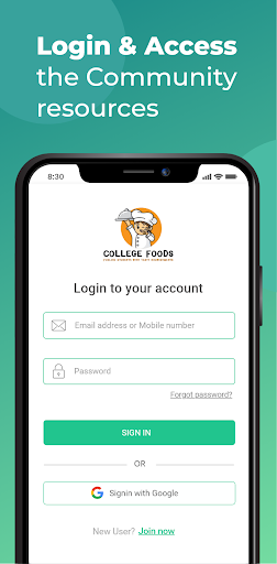 College Foods Screen 2